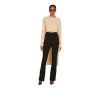 Colville - Hi Low Crew Neck Ribbed Sweater - - Knitwear - Donna - Beige - M