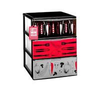 COM-FORT HOUSE | Cassettiera impilabile in plastica | Modello Iris | Design cucina | Modello a 3 cassetti | Cassetti modulari