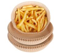COM-FOUR® 100x carta da forno per friggitrice ad aria calda - Carta da forno per friggitrice ad aria calda Ø 20 cm - inserti in carta antiaderente per friggitrice ad aria calda e forno (100 pezzi)