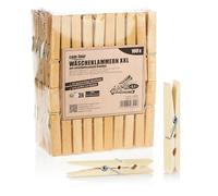 Com-four® 100x Mollette XXL in Bambù - Sostenibili, Non Trattate, ca. 9,5 cm Multiuso (100 Pezzi XXL)
