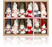 COM-FOUR® 12x angeli pendenti per albero di Natale premium - Decorazioni - figure di fate come etichette regalo - Troll decorativi svedese-scandinavi