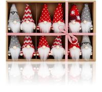 COM-FOUR® 12x ciondoli di Babbo Natale premium per l'albero di Natale