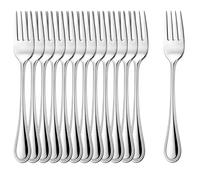 COM-FOUR® 12x Forchette per dolci in acciaio inossidabile, posate eleganti