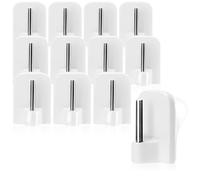 com-four® 12x Ganci per Tende autoadesivi per aste per Tende, aste Vitra - Ganci Adesivi per finestre, Ganci per finestre - Bianco