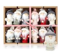 COM-FOUR® 12x gnomi pendenti per alberi di Natale premium - Decorazioni - Ciondoli con figure di gnomi come arazzi per alberi - Troll decorativi svedesi-scandinavi