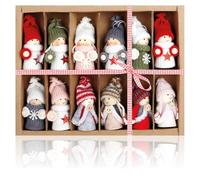 COM-FOUR® 12x pendenti per albero di Natale premium angeli - decorazioni - figure fatate come etichette regalo - troll decorativi svedesi-scandinavi