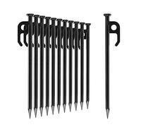 com-four® 12x Picchetti per Tenda in Acciaio - Lunghi e Robusti Picchetti per Campeggio e Outdoor - Ideali per Terreni Normali e Duri - 20 cm