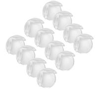 COM-FOUR® 12x protezione per angoli, protezione per bordi per tavolo, sedia, mensola - protezione per paraurti per bambini in silicone, protezione per neonati e bambini piccoli (12 pezzi - rotondi)