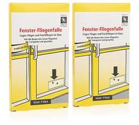 COM-FOUR® 18x trappola per mosche da finestra - esca per mosche senza insetticidi - adesivi trasparenti contro i moscerini della frutta - esca per l'alimentazione (18 pezzi - trappola per colla)