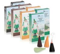 COM-FOUR® 192x coni di incenso, coni profumati in 4 sfumature natalizie | bastoncini di incenso per Avvento e Natale - Coni di incenso Erzgebirge con profumo natalizio
