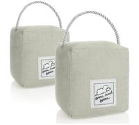 com-four® 2 fermaporta con maniglia, fermaporta pesante 1,4 kg | accessorio pratico per finestre e porte - ideale contro le correnti d'aria