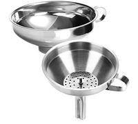 COM-FOUR® 2 pezzi Set di imbuti da in acciaio inossidabile 304