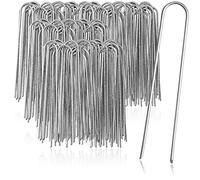 COM-FOUR® 200x Ancoraggi a terra in acciaio rivestito - robusti picchetti per il fissaggio di pile e pellicole per erbacce - picchetti campeggio (200 pezzi - 200x25x3,8 mm)