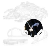 com-four® 200x ganci per grondaie per lucine - ganci per grondaie in plastica - fissaggio per illuminazione natalizia all'aperto