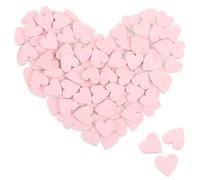 COM-FOUR® 200x Mini Decorazioni a dispersione di Cuore - Cuori in Legno Rosa per l'Artigianato - Decorazioni a dispersione Decorazione da Tavola per Matrimoni e Feste (Cuori/rosa - 100 pezzi)