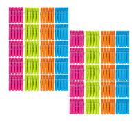 com-four® 200x mollette bucato in confezione risparmio, clip colorate per stendibiancheria e filo, uso interno ed esterno (200 pezzi - colori assortiti)