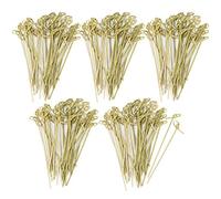 com-four® 200x Spiedini di Finger Food in Bambù û Stecchini in Legno con Nodi per un Aspetto Elegante - Ideali per Buffet o Gastronomia (200 pezzi - 15 cm con nodi)