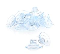 com-four® 20x Supporto a Ventosa per luci fiabesche - Ventose con Fessura in Trasparente - Supporto con Ventosa per la Decorazione a Natale, Pasqua, Capodanno (020 Pezzi - Trasparente)