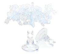 com-four® 20x ventosa con fessura per cavo - Gancio multiuso Ø 3 cm per lucine e decorazioni per finestre - Robuste manopole per finestre per il montaggio su finestre (20 pezzi - trasparenti)