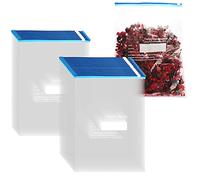 COM-FOUR® 21x Sacchetti per congelatore da 6 litri da chiudere, sacchetti per conservare il cibo fresco, buste conservazione alimenti, -40 ° C (6 L - 21 pezzi)