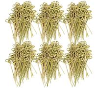 COM-FOUR® 240x spiedini per finger food realizzati con materie prime vegetali - bastoncini per canapé - spiedini di legno con nodi - stuzzicadenti per feste (200 pezzi - 12 cm/nodo)