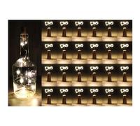 com-four® 24x Luci per Bottiglia a LED - Lucine in Sughero per Interni, per Bottiglie di Vino e Champagne Vuote - Mini Luci a LED con Funzionamento a Batteria (024 pezzi)