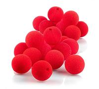 com-four® 24x Naso da Clown in Schiuma - Accessori per Costumi per Carnevale, Costumi, Feste di Compleanno per Bambini, Promozioni, Campagne - Naso Ciuccio - Ø 5 cm (rosso 24)