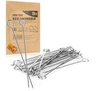 com-four® 25x Aghi per Involtini in Acciaio Inossidabile - Spiedini Lunghi 11 cm - Spiedini Premium in un Set (025 pezzi - ago)