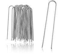 COM-FOUR® 25x ancoraggi a terra in acciaio rivestito - robusti picchetti per il fissaggio di pile e pellicole per erbacce - ancoraggi a terra per giardino e campeggio (025 pezzi - 200x25x3,8 mm)