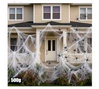com-four® 26 Pezzi Set di Decorazioni da per Halloween, Ragnatela