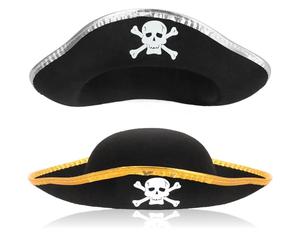 com-four® 2x Cappello da Pirata con Teschio, Piccolo Copricapo da Pirata