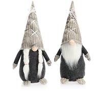 com-four® 2x coppia premium di elfi di Natale per decorazioni natalizie | figure scandinave come decorazioni invernali - sgabelli angolari come decorazioni per la stanza o regali