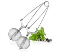 COM-FOUR® 2x Filtri per il tè, infusore per il tè a forma di sfera | colino per il tè sfuso per gli amanti del tè
