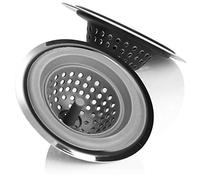 COM-FOUR® 2x filtro di scarico, per lavello, vasca e bocca di erogazione, acciaio inossidabile, per grandi scarichi Ø 11,5 cm [la selezione varia] (02 pezzi - Ø 11,5 cm plastica acciaio inossidabile)