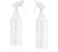 com-four® 2x flacone spray con scala - spruzzatore a pompa dell'acqua con filettatura 28/400 per casa, giardino, officina, auto - flacone atomizzatore con ugello regolabile - 900 ml (P.E)