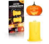 COM-FOUR® 2X Luce Decorativa a LED per Lanterne di Carta, Sostituzione | Luce Bianca Calda della Lanterna - Candela a LED a Batteria - Mini Lampada per Lanterne