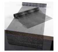 COM-FOUR® 2x Runner da tavolo natalizio - Nastro decorativo da tavolo con motivo natalizio - Decorazione da tavolo per Natale - 30 x 500 cm [la selezione varia] (2 pezzi - nero/color argento)