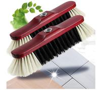 COM-FOUR® 2x scopa da camera senza manico con filettatura - scopa da casa con miscela di crine - scopa in crine di faggio - ca.30 cm (Scope da camera - 02 pezzi)