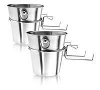 com-four® 2x Secchiello per Champagne con Supporto da Tavolo