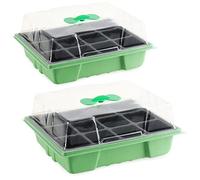 com-four® 2x serra da interno per piante in crescita - vasi in crescita per piante 24 - scatola per piante per la casa - set per la coltivazione di piante (Set di coltivazione 5)