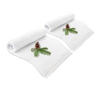 com-four® 2X Tappeto di Neve per la Decorazione di Natale - Neve Artificiale per la Decorazione e l'artigianato - Fluff di Neve Come Neve Decorativa (Bianco Opaco - 540 cm)