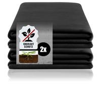 com-four® 2X Vello Anti erbaccia Resistente - Vello di Copertura Premium per Giardino e Costruzione - Protezione Efficace - Circa 30 g/m² (2 Pezzi di Vello infestante 5x1,5 m)