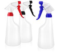 com-four® 3 flaconi spray - spruzzatore a pompa resistente agli agenti chimici per oli minerali, acidi diluiti, solventi - nebulizzatore da 600 ml con ugello regolabile (NBR/EPDM/Vitone)