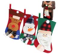 com-four® 3X Calza di Natale Premium XL da riempire, Stivali di Babbo