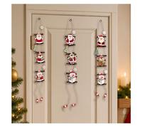 COM-FOUR® 3x Decorazioni da appendere per Natale - pupazzo di neve, Babbo Natale e renne da appendere alla parete e alla finestra (3 pezzi - decorazione da appendere)