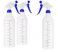 com-four® 3x flacone spray con bilancia - spruzzatore a pompa resistente agli agenti chimici per acidi, idrocarburi e solventi - flacone nebulizzatore con ugello regolabile - 900 ml (vitone)