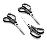 COM-FOUR® 3x forbici - grandi forbici da cucina con impugnatura comoda - forbici artigianali in acciaio inossidabile - forbici domestiche per carta, cartone e tessuto - forbici da sarto (3x - M)