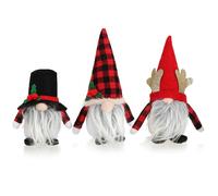com-four® 3x Gnomi natalizi Premium - Decorazioni natalizie - Figure nane invernali - Oggetti decorativi - Troll decorativi irlandesi - Gnomo celtico con barba (3 pezzi - Irlandese-Celtico)