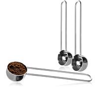 COM-FOUR® 3x misurini da caffè in acciaio inossidabile - misurini per tè, caffè, cappuccino, cacao ed espresso - misurini con manico in filo, dosaggio facile (color argento - 25ml)