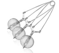 COM-FOUR® 3x Pinze per il tè in acciaio inossidabile 304 | infusore per il tè a forma di sfera - filtri per tè sfuso - spezie ed erbe aromatiche